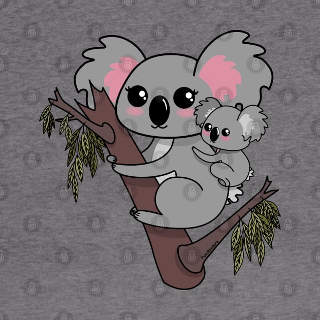 Kawaii koalas mother and baby by Pendientera